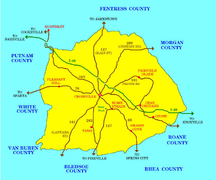 map of Cumberland County
